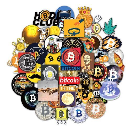 Stickers Lot 50 pièces autocollants Bitcoin Sticker, pièces commémoratives, coin de chien, pour moto, Notebook, ordinateur, voiture,
 Fiche Technique et Prix au Maroc