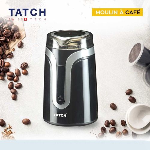 TATCH Moulin à Café AUssi à Épices Eléctrique - New Design - Large Capacity - Noir
 Fiche Technique et Prix au Maroc