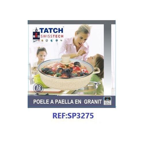 TATCH Poele A Paella En Granit
 Fiche Technique et Prix au Maroc