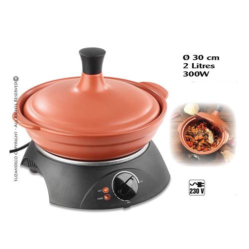 TATCH Tajine - Mijoteuse électrique en terre cuite + Plaque Chauffante Multifonctions
 Fiche Technique et Prix au Maroc