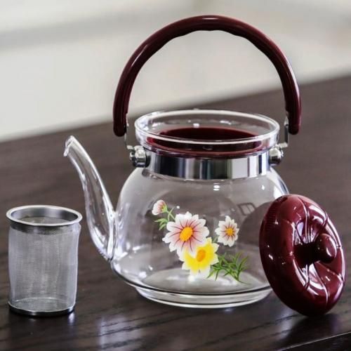 Théière et cafetière en verre résistant à la chaleur avec passoire 900ml
 Fiche Technique et Prix au Maroc