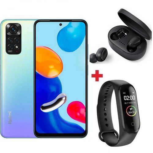 XIAOMI Redmi Note 11 6,5" (4Go, 128Go) - 50MP/8MP - Bleu - Band + Écouteur
 Fiche Technique et Prix au Maroc