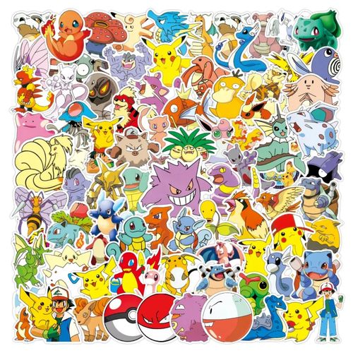 autocollants Pokemon, étiquette mignonne, dessin animé, pour ordinateur portable, guitare, Skateboard
 Fiche Technique et Prix au Maroc
