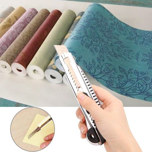 couteau de grande utilité lame rétractable rasoir coupeur de papier peint boîte carton x 5 Lames Supplémentaires
 Fiche Technique et Prix au Maroc