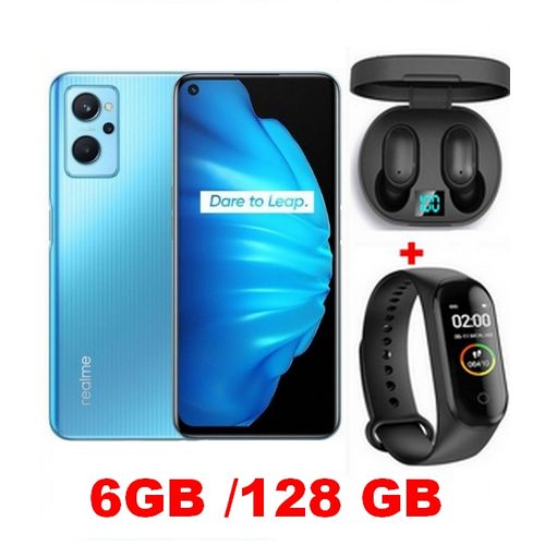 realme 9i  (6GB Ram + 128GB Rom) Snapdragon 680-50MP- 5000mAh-33W-Bleu +Kit+Band
 Fiche Technique et Prix au Maroc