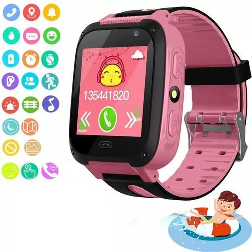 smartwatch enfants Anti-perdu traceur GPS Micro Appel SOS Rose 2023
 Fiche Technique et Prix au Maroc