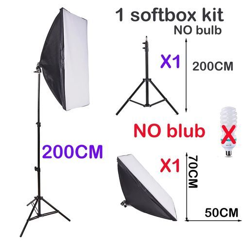 Kit 1 kit softbox studio 50x70 + tripied 200cm
 Fiche Technique et Prix au Maroc