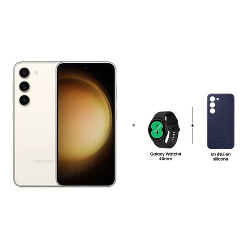 Samsung Précommande : Galaxy S23 - 6.1" - 8GB 256 GB + Watch 4 40mm + Cover
 Fiche Technique et Prix au Maroc
