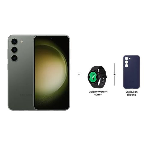 Samsung Précommande : Galaxy S23 - 6.1" - 8GB 256 GB + Watch 4 40mm + Cover
 Fiche Technique et Prix au Maroc
