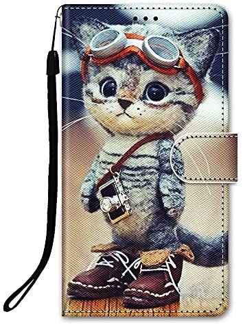 DiaryTown Coque pour Samsung Galaxy A13 4G PU Étui Housse en Cuir Flip avec Motif Fermeture Magnétique Béquille Porte Cartes Portefeuille Case TPU Antichoc Protection de Case - Chat Caméra Fiche Technique et Prix au Maroc
