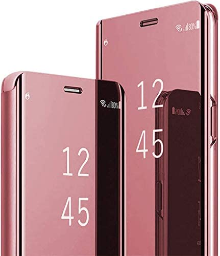 Coque pour iPhone 14 Pro 5G Coque Clear View Flip Folio Case Placage Miroir Effet Coque à Rabat Rigide Plastique PC+PU Cuir Housse Etui pour iPhone 14 Pro 5G 360 Full Body Antichoc Fine Case (Or rose) Fiche Technique et Prix au Maroc