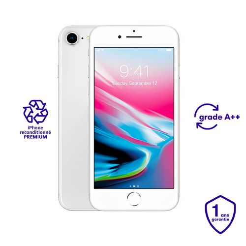 Apple iPhone 8 - 2GB RAM + 64GB ROM - Silver - Reconditionné Premium
 Fiche Technique et Prix au Maroc