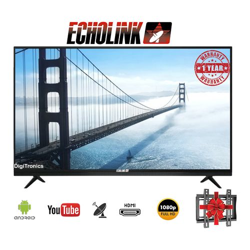 Echolink 43" TV - FullHD - Android - Récepteur Intégré + Support Mural + 2 Télécommande
 Fiche Technique et Prix au Maroc