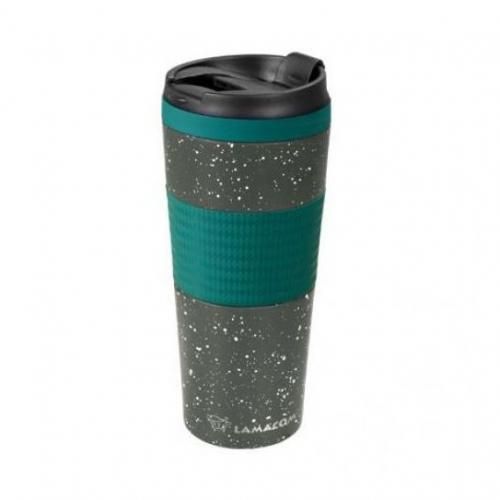 Lamacom Mug thermos isotherme Haute qualité - Beau design - 420 ML - Gris & Vert
 Fiche Technique et Prix au Maroc