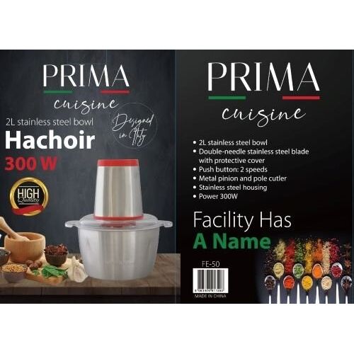 Prima Hachoir inox
 Fiche Technique et Prix au Maroc