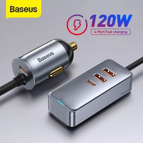 Baseus Chargeur de voiture 4 en 1 120W QC 3.0 PD 3.0, charge rapide pour Iphone
 Fiche Technique et Prix au Maroc