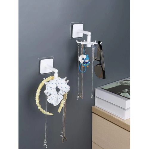 2 crochets mural rotatif de rangement pour ustensiles de cuisine, multi-usages
 Fiche Technique et Prix au Maroc