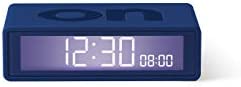 Lexon Flip+ Travel, Mini réveil réversible de Voyage à écran LCD électroluminescent, Faces on/Off, Snooze, Lumière Tactile, Gomme - Bleu Foncé Fiche Technique et Prix au Maroc