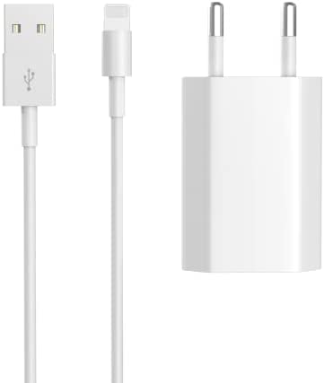 Chargeur pour Apple Phone 11, 10, 8, 7, 6s, Plus, XR, XS, X, SE 2020, Pro, Mini, Max Aux Cable Adaptateur Telephone Connecteur avec Câble USB Prise 5V1A Newding Fiche Technique et Prix au Maroc