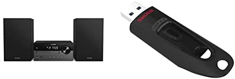 Philips Auxdio M4505/12 Mini Chaîne Stéréo avec CD, USB, Bluetooth (Radio Dab, CD-MP3, 60 W, Entrée auxdio) & SanDisk 64 Go Ultra, Clé USB 3.0, avec Une Vitesse de Lecture Allant jusqu'à 130 Mo/s Fiche Technique et Prix au Maroc