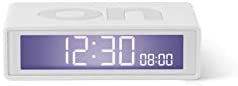 Lexon Flip+ Travel, Mini réveil réversible de Voyage à écran LCD électroluminescent, Faces on/Off, Snooze, Lumière Tactile, Gomme - Blanc Fiche Technique et Prix au Maroc