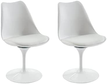 Vente-unique - Lot de 2 chaises en polypropylène et métal - Blanc - XAFY Fiche Technique et Prix au Maroc
