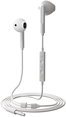BETMI - Écouteurs filaires, écouteurs Intra-Auriculaires ergonomiques Confortables avec Microphone et contrôle du Volume, Prise Jack 3,5 mm pour iPhone, iPad, iPod, Samsung, Lecteur MP3/MP4 – Blanc Fiche Technique et Prix au Maroc