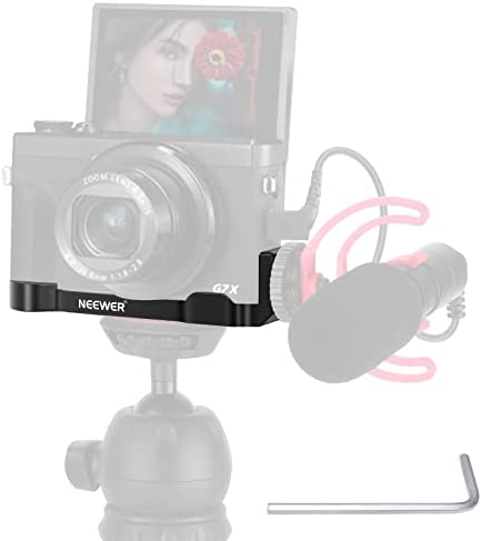 Neewer Support en métal Compatible avec Canon G7X Mark II & Mark III, Plaque de Base d'extension de caméra avec Support de trépied 1/4", Support pour Microphone Accessoires de vlogging à lumière LED Fiche Technique et Prix au Maroc