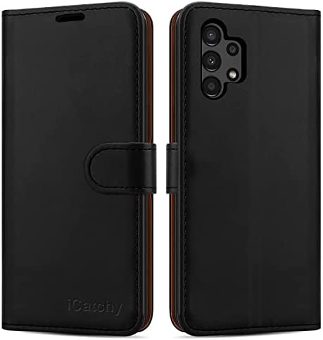 iCatchy Étui portefeuille en cuir pour Samsung Galaxy A13 4G Noir Fiche Technique et Prix au Maroc
