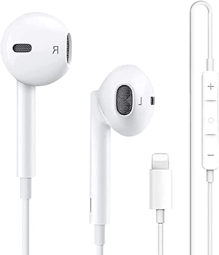Ecouteurs pour iPhone,Casque pour iPhone 11,Casque antibruit filaires stéréo HiFi avec Micro et contrôle du Volume intégrés, Compatible avec iPhone 12/12 Pro/13/13Pro/12/11Pro/X/XS/SE/XR/8/7/8Plus Fiche Technique et Prix au Maroc