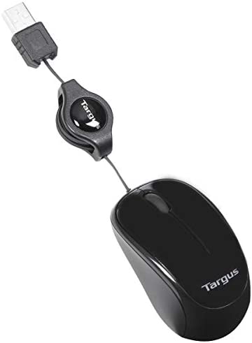 Targus Souris Optique Compact Blue Trace, souris d'ordinateur avec cordon rétractable, souris filaire avec technologie Blue Trace pour toutes les surfaces - Noir, AMU75EU Fiche Technique et Prix au Maroc