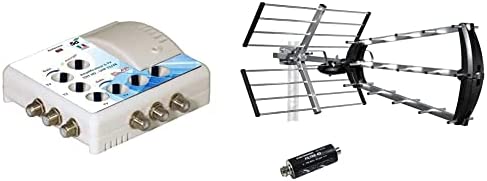 HDME Kit Antenne d'extérieure/intérieure, 4G / 5G Trinappe - 40dB + Amplificateur TV TNT Intérieur - 6 Sorties, Filtre 4G / 5G Fiche Technique et Prix au Maroc