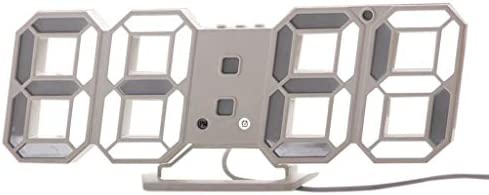 Julhold Moderne Numérique 3D Blanc LED Horloge Murale Réveil Snooze Affichage 12/24 Heures USB Mode concis généreux et Beau Fiche Technique et Prix au Maroc