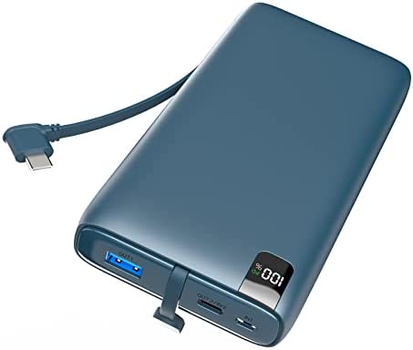 Batterie Externe avec Câbles Intégrés, CONXWAN 22.5W Power Bank 27000mAh Batterie Externe Chargeur, 4 Sorties et LED Display Chargeur Externe pour Smartphone, Tablets et Autres Appareils Intelligents Fiche Technique et Prix au Maroc