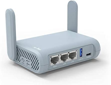 GL.iNet GL-MT1300 (Beryl) VPN Wireless Mini Travel Router – Connect to Hotel WiFi & Captive Portal, USB 3.0, 3 Gigabit Ports, Range Extender, Assess Point, Pocket-Sized, MicroSD Slot, Easy to Setup Fiche Technique et Prix au Maroc