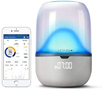Terraillon Homni & capteur de sommeil Dot, Eveil Lumière/Simulateur d’aube/Aide au sommeil/Relaxation/Exercice de respiration – Pour vous endormir plus vite et vous réveiller naturellement Fiche Technique et Prix au Maroc