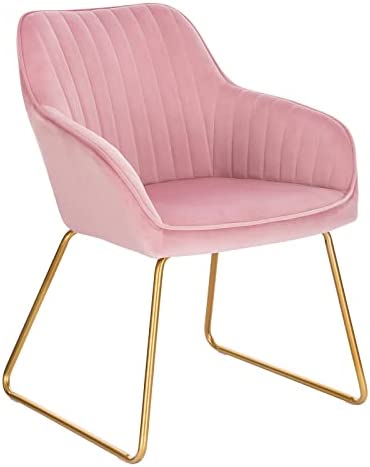 WOLTU BH246rs-1 Chaises de Salle à Manger Chaise de Cuisine rembourrée en Velours Pieds en métal,Rose Fiche Technique et Prix au Maroc