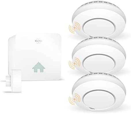 ELRO Connects SF500S Kit détecteur de fumée – Kit Complet avec connecteur K2 + 3 détecteurs de fumée sans Fil – Avertissement par Smartphone – Conforme à la Norme EN14604 Avis, Fiche Technique et Prix au Maroc