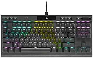 Corsair K70 RGB TKL CHAMPION SERIES Clavier Gaming Mécanique Sans Pavé Numérique (Switchs CHERRY MX Red: Lisse et Rapide, Touches à Double Injection PBT, Rétroéclairage LED RGB) AZERTY, Noir Fiche Technique et Prix au Maroc