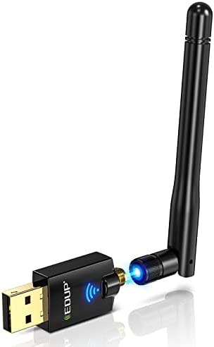 EDUP Adaptateur WiFi AC600Mbps USB sans Fil 5GHz/2.4GHZ Dual Band 600Mbps Adaptateur USB 2dBi Antenne Externe Compatible Windows 10, Win8, Win8.1, Win 7, macOS 10.7-10.15 FBA_EDUP-EP-1607 Fiche Technique et Prix au Maroc