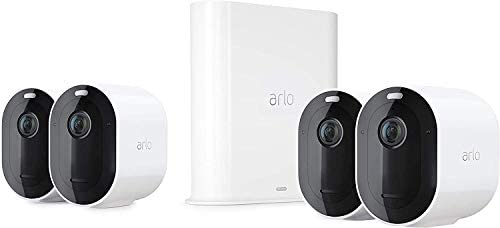 Arlo Pro3 Caméra de Sécurité WiFi, Pack de 4, 2K HDR, 160°, Eclairage projecteur intégré, batteries rechargeables, Audio bidirectionnel, Essai gratuit de 90 jours inclus pour le Arlo Secure VMS4440P Avis, Fiche Technique et Prix au Maroc
