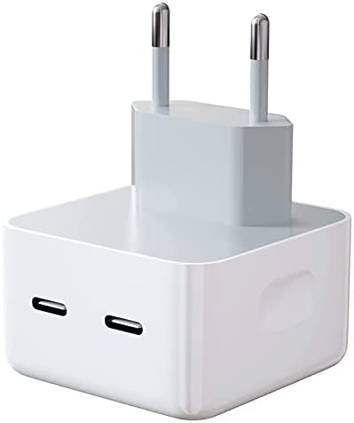 Chargeur rapide USB C 35W, 2 ports USB-C,Chargeur rapide PD 3.0 pour iphone 13/13 Pro/13 Pro max/13 Mini/12/11/8/7/X/XS,Galaxy S22/21,iPad,Huawei Type C Adaptateur de Chargement Mural pour prise usb c Fiche Technique et Prix au Maroc