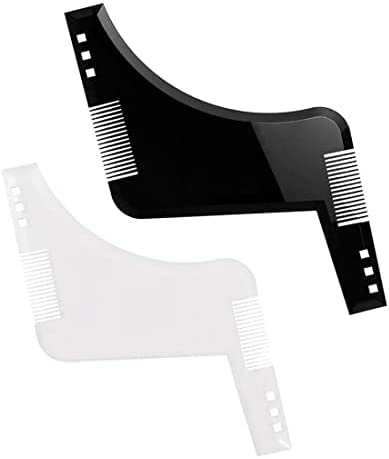 REQAG 2 Pièces Peigne Barbe Peigne Pochoir Barbe Homme Beard Shaping Template Tool & Comb Barber Tools Pochoir à Barbe Accessoire de Guide de Rasage pour Contour Barbe Avis, Fiche Technique et Prix au Maroc