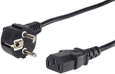 PremiumCord Câble d'alimentation de 230V 1m, Câble d'alimentation avec Contact de Mise à la Terre à Angle par Papport à la Prise C13, IEC de Fourniture PC à 3 Broches C13, Couleur Noire Fiche Technique et Prix au Maroc