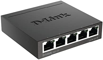 D-Link DGS-105 Switch 5 Ports Gigabit Metallique 10/100/1000mbps - Idéal Partage de Connexion et Mise en Réseau Small/Home Office Fiche Technique et Prix au Maroc