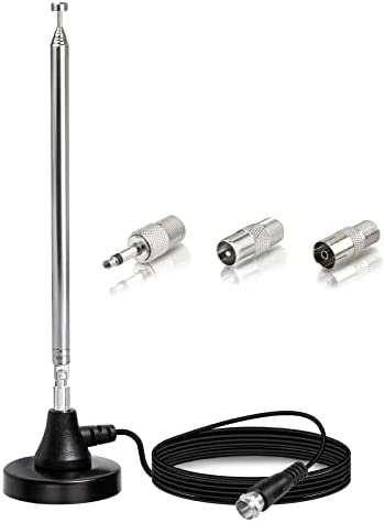 Bingfu Antenne Radio Dab FM Maison Télescopique Antenne Numérique 79CM Intérieure avec Base Magnétique Câble d'extension de 3m pour Récepteur Stéréo Dab+ Dab FM AV Audio Vidéo Ricevitore Home Cinéma Fiche Technique et Prix au Maroc