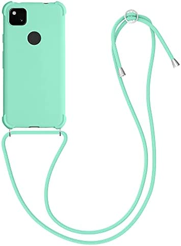 kwmobile Coque Compatible avec Google Pixel 4a - Coque Housse en Silicone avec Collier Menthe glaciale Fiche Technique et Prix au Maroc