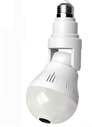 Makeup Caméra ampoule E27, Caméra IP panoramique sans fil Wifi 360 °, Surveillance de sécurité à vision nocturne HD 1080P, Détection de mouvement, Audio bidirectionnel,Bulb Fiche Technique et Prix au Maroc