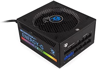 Deep Gaming Energy-G – Bloc d'alimentation PC 850 W, 80 Plus Gold, Full Modulaire, éclairage ARGB, ATX 12 V, Compatible avec Nvidia RTX série 30. Couleur : Noir. Fiche Technique et Prix au Maroc
