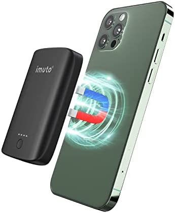imuto Batterie Externe Mag-Safe 5K, Magnétique sans Fil Power Bank 5000mAh, 15W Chargeur Portable Compatible avec iPhone 13/13 Pro/13 Pro Max/12/12 Mini/12 Pro/12 Pro Max et Plus Fiche Technique et Prix au Maroc